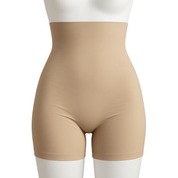 SKIMS Sculpting High Waist Mid-Thigh Shorts Shapewear Beige Size M - Picture 1 of 4